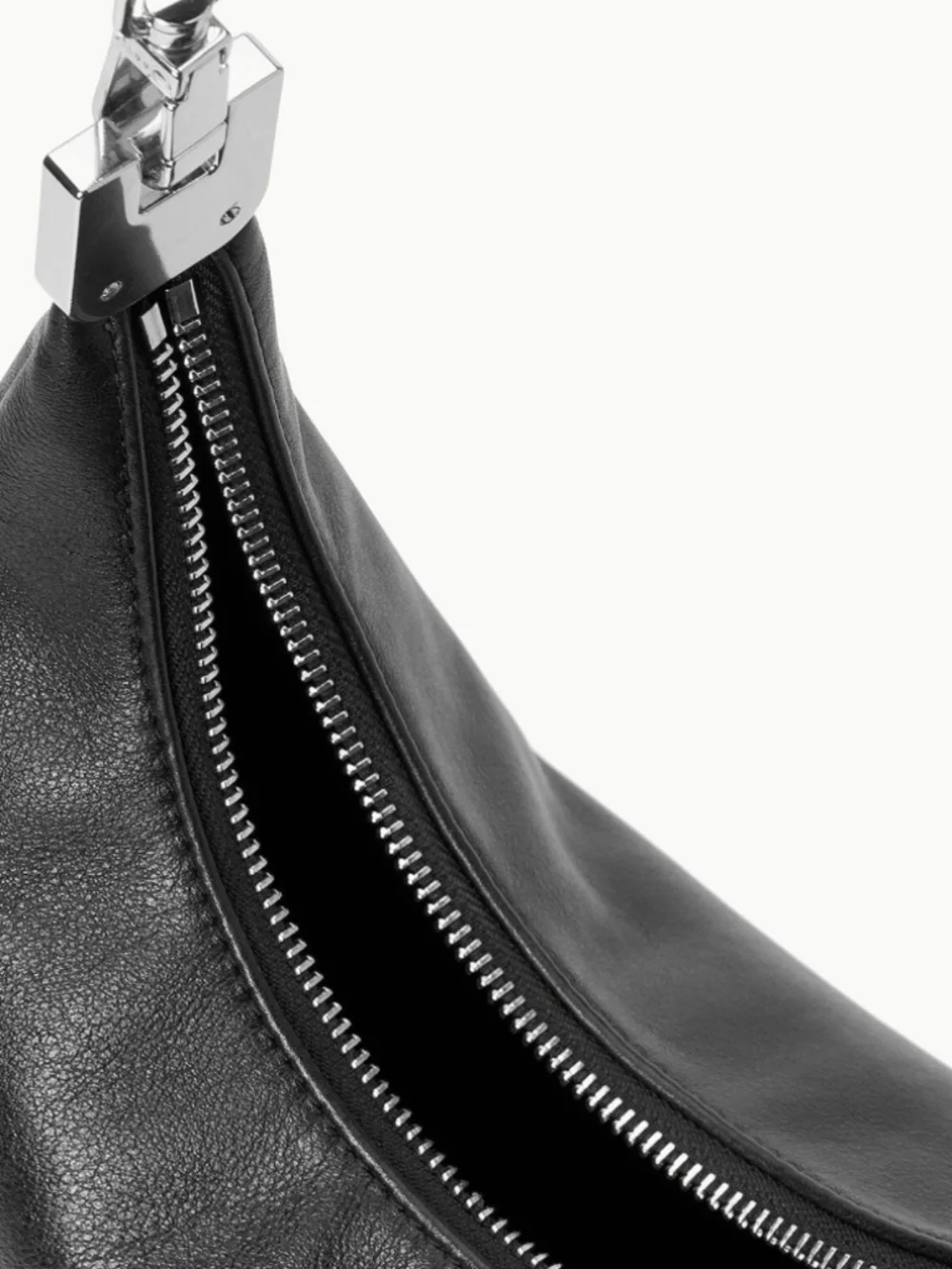 NWOT STAUD “Sylvie” Shoulder Bag Black Calf Leather - Picture 4 of 9